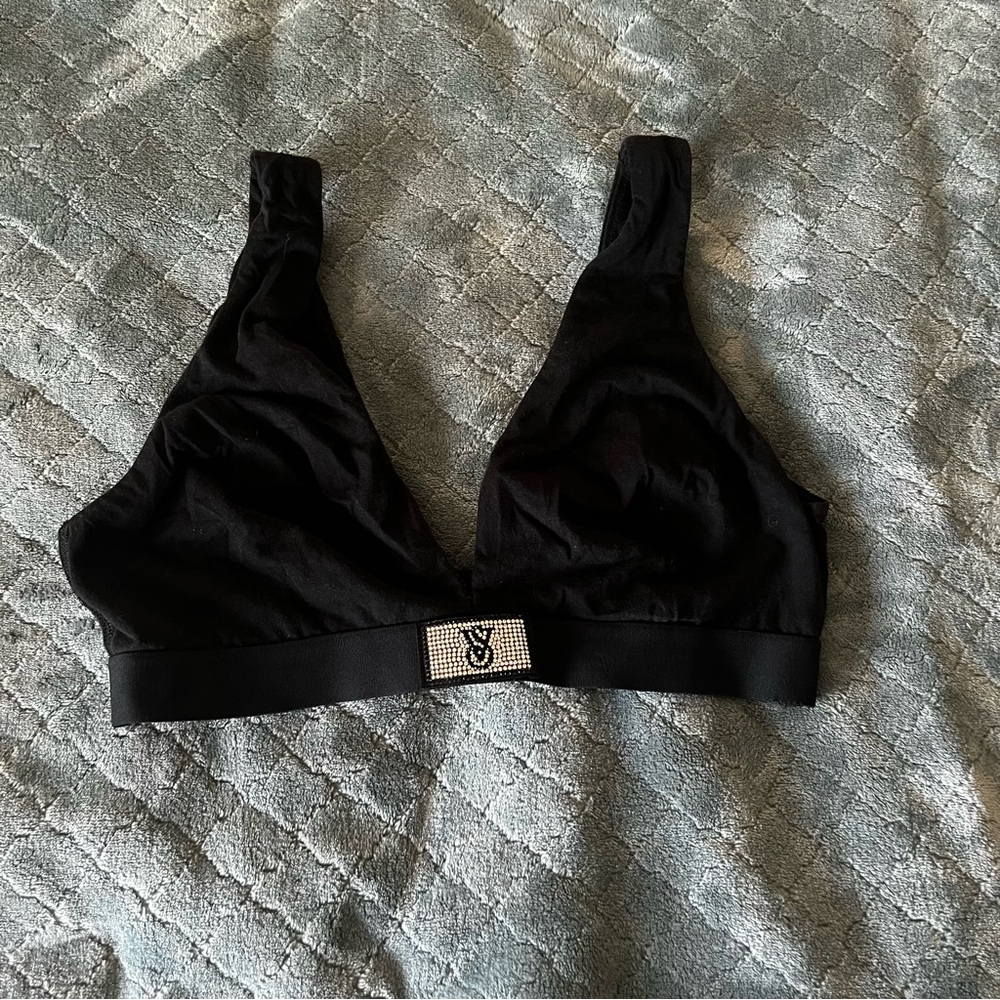 Victoria's Secret Black Bralette with Embellished Band M